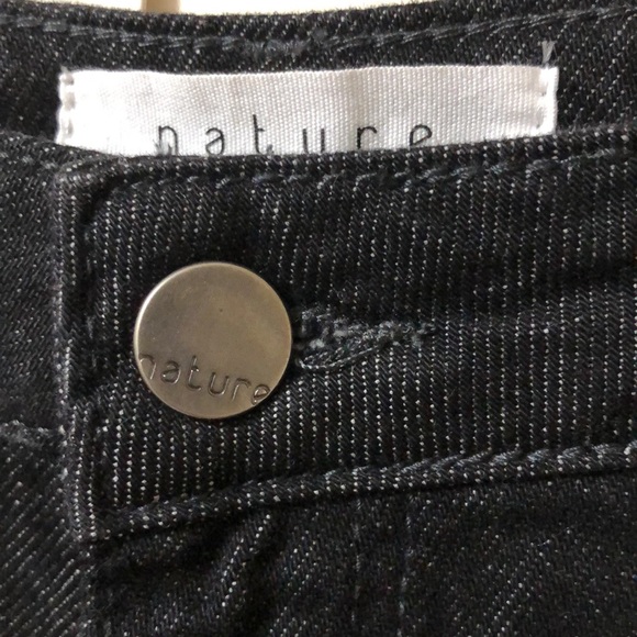 NATURE DENIM High Waist Cuffed Dark Wash Shorts M - Picture 3 of 11